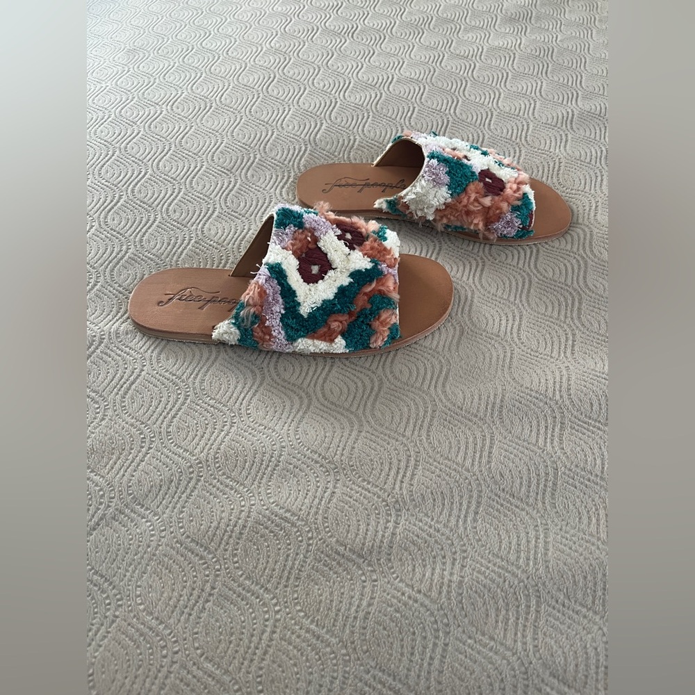 Free People Yuma woven mule Textured Slide Sandals size 38 - Picture 8 of 11